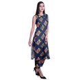 thumbnail image 3 of Moomaya Ensemble Kurta Sans Manches à Col Claudine Imprimé pour Femmes, Ensemble Ethnique 2 Pcs, 3 of 6