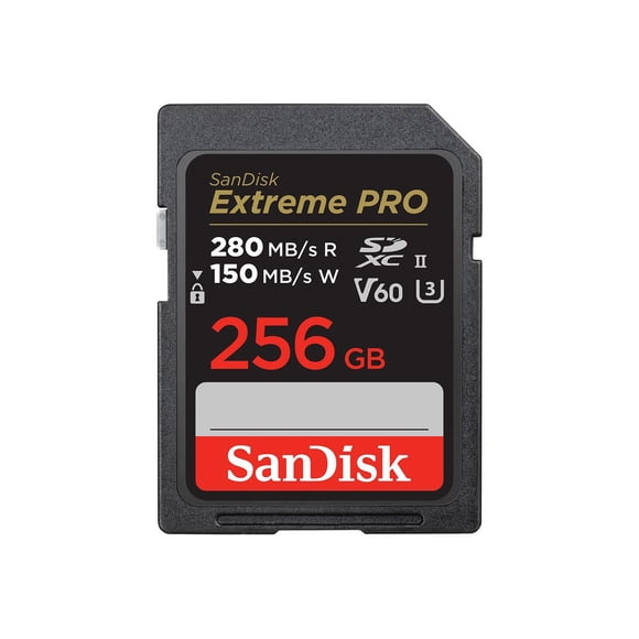 SanDisk 256GB Extreme PRO SDXC UHS-II Memory Card - C10, U3, V60, 6K, 4K UHD, SD Card - SDSDXEP-256G-GN4IN