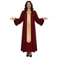 thumbnail image 1 of RUNQHUI Robe de Chœur pour Femmes Soutane Romaine Manches Longues Évasées Robe de Chaire et Pasteur Bourgogne G, 1 of 7
