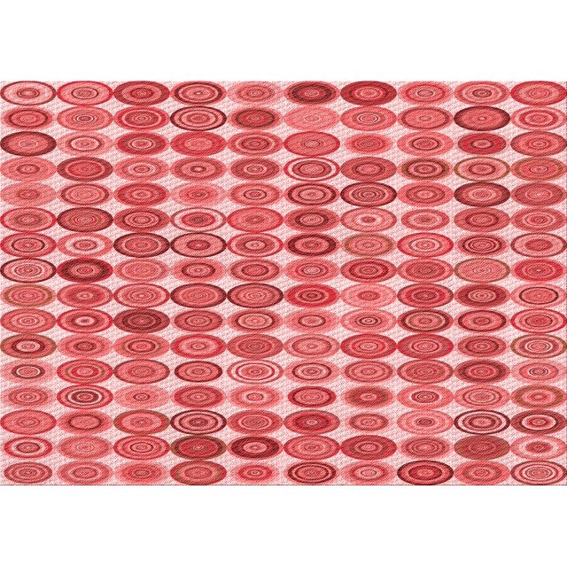 Ahgly Company Machine Washable Indoor Rectangle Transitional Light Coral Pink Area Rugs, 2' x 3'