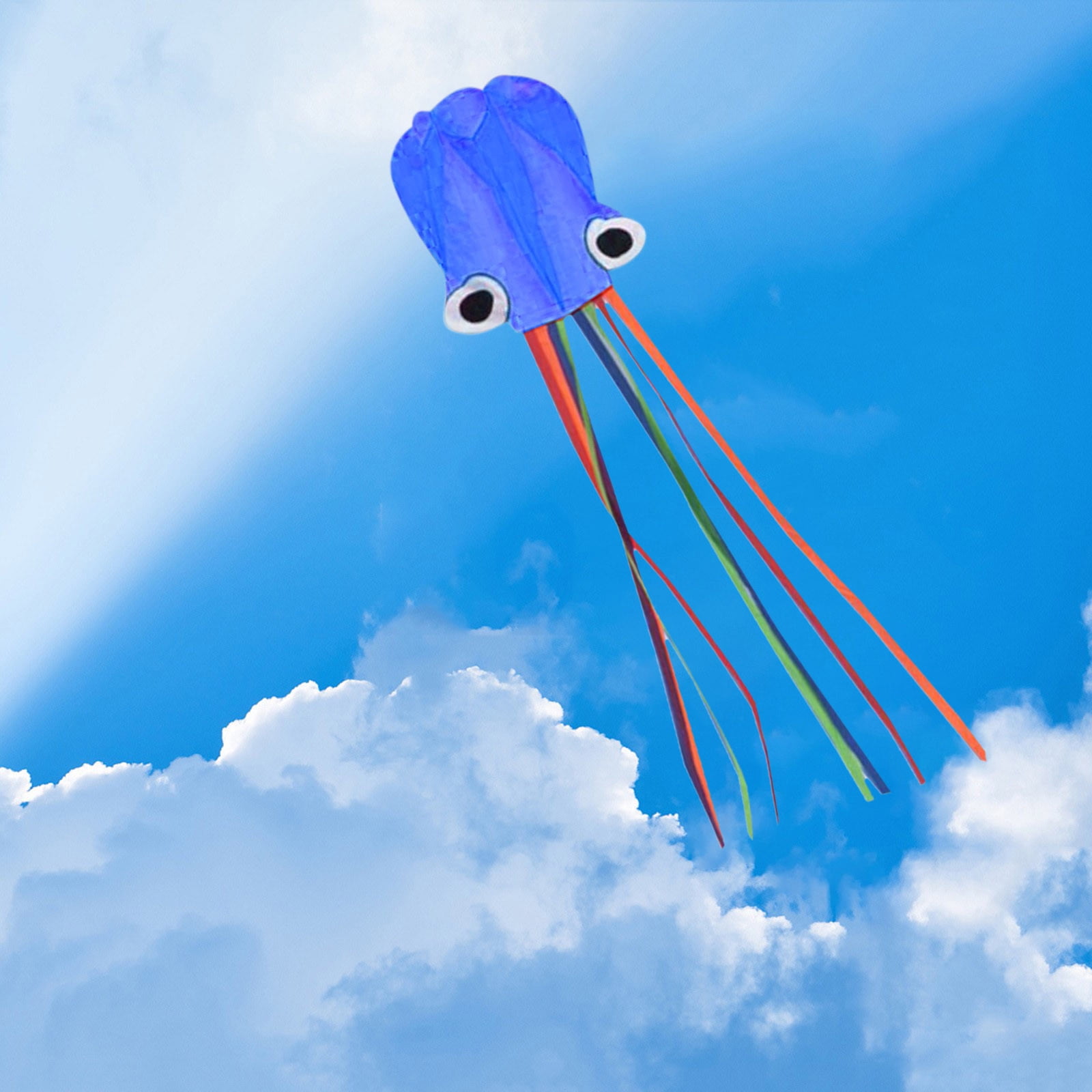 Grand Cerf-volant Arc-en-ciel En Forme De Pieuvre – Queue De 3.5 M Et Ligne De 61 M – Facile à Voler Pour Enfants Et Adultes
