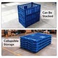 thumbnail image 3 of Yiwa Foldable Plastic Storage Crate, Heavy Duty Reinforced Walls, Stackable Multi-Purpose Milk Crate for Office, Kitchen, and Garage, 3 of 8
