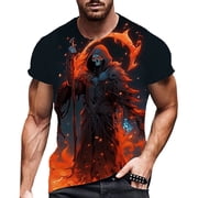LUOGENLI T-shirts Homme pour Hommes T-Shirt Classique Chemise Homme pour Le Noyau de Vêtements Homme T-Tshirts Graphique Tees Pêche Vêtements d'été Tee Valentines Graphique Tee XXL