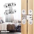 thumbnail image 1 of Hidden Hinge,Zinc Alloy Hidden Hinges Door Hinge Concealed Hinge Sturdy Construction, 1 of 8