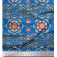 thumbnail image 1 of Soimoi Tissu Poly Georgette Tissu à Imprimé Floral Mandala au Mètre 42 Pouces de Large, 1 of 3