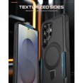 thumbnail image 3 of Poetic Neon MagPro Case for Galaxy S25 Ultra 5G, [Magnetic Ring Stand] Dual Layer Rugged Slim Shockproof Protective Cover, Black, 3 of 5