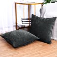 thumbnail image 3 of PiccoCasa Set of 2 Soft Water Repellent Throw Pillow Covers Black 20x20 Inch, 3 of 7