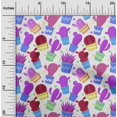 thumbnail image 2 of oneOone Polyester Lycra Purple Fabric Cactus Sewing Material Print Fabric By The Yard 56 Inch Wide, 2 of 5