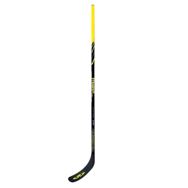Louisville Carbon Pro Bâton de Hockey sur Glace avec Tige et Lame en composite de Carbone Noir, avec accents Jaunes et Image de Marque, Conçu pour une performance Équilibrée et une Durabilité, Idéal pour un Contrôle et une Puissance Précis dans le Jeu de Hockey sur Glace.