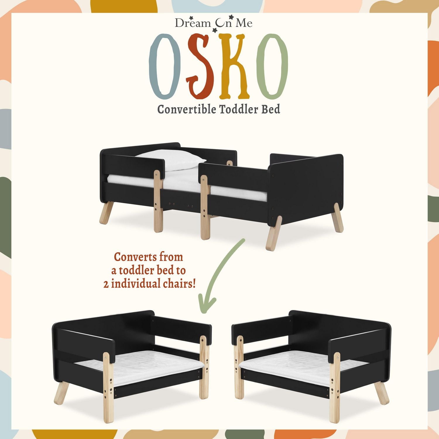 Dream On Me Osko Lit transformable pour enfant en bas âge