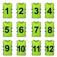 thumbnail image 3 of TOPTIE Ensembles de 12 Gilets d'Entraînement Numérotés (#1-12), Chasubles de Soccer, 3 of 5