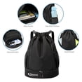 thumbnail image 4 of Qoosea Drawstring Backpack Waterproof String Gym Sports Bag with Shoe Compartment Side Mesh Pockets for Women Men, 4 of 6