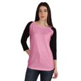 thumbnail image 1 of Inkmeso Womens Color Block Raglan Quarter Sleeve TShirt Baseball Tee Casual Sports Jersey Top, 1 of 8