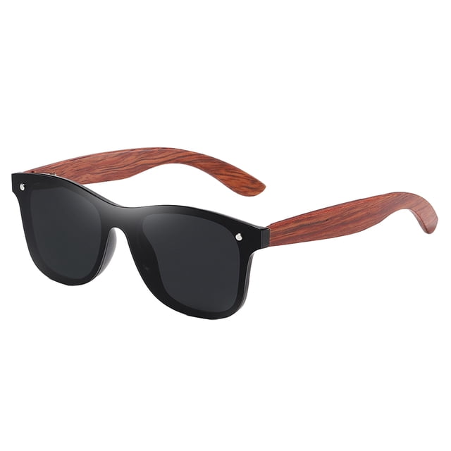 Decodeary Protection Bois Mode Lentille Colorée Options Monture Légère Noir 1 Ensemble