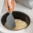 thumbnail image 2 of Food Grade Stand Up Silicone Wooden Handle Rice Spoon Heat Non Stick Rice Serving Spoon Household Rice Cooker Spoon, 2 of 3