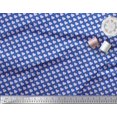 thumbnail image 3 of Soimoi Blue polyester Crepe Fabric Pink Heart Fabric Prints By Yard 52 Inch Wide, 3 of 5