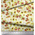 thumbnail image 2 of Soimoi Yellow Poly Georgette Fabric Floral Print Fabric by The Yard 42 Inch Wide, 2 of 3