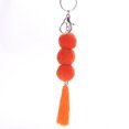 thumbnail image 1 of Pom Pom Keychain Handmade Bohemian Pompom Tassel Charm Handbag Charm for Women, 1 of 10