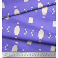 thumbnail image 3 of Soimoi Purple Georgette Viscose Fabric Geometric Abstract Print Sewing Fabric Yard 42 Inch Wide, 3 of 3