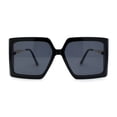 thumbnail image 1 of Womens Oversized Rectangle Butterfly Fashion Designer Sunglasses All Black, 1 of 4