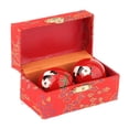 thumbnail image 2 of bedienty 2 Pieces Massage Balls with Storage Balls Box Baoding for Middle Aged People Fu Word Blue Panda Red Diameter 42mm, 2 of 6