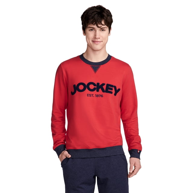 Jockey Chandail Molletonné à Col Ras du Cou pour Hommes en Mélange de Coton Léger