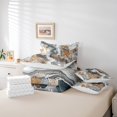 thumbnail image 4 of YST Grey Marble 7-Piece Comforter Set, Gray Navy Watercolor Bedding, Lightweight, Full Size, 4 of 4
