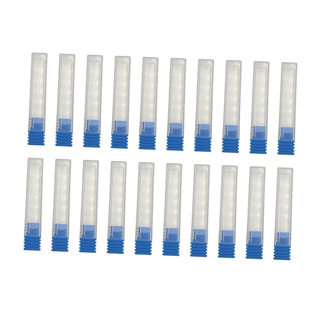 jinwen 20 Pieces Drill Bit Case Home Nail Salon Use Empty Grinding Head Storage Box Blue