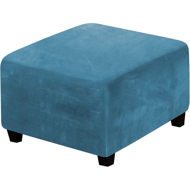 Gkeoshab Sofa Cover Square Ottoman Ottoman Slipcover Square Footstool Protector Storage Stool Ottoman Stretch With Elastic Bottom Feature Real Velvet Plush Fabric(Length:27 32 Inch) Home & Garden