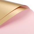 thumbnail image 1 of Unique Bargains Double Sided Color Flower Wrapping Paper Lotus Color+Gold 22.8'x22.8' Waterproof 10 Pack, 1 of 5