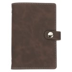 Uxcell A7 PU Leather Binder Cover, 6 Ring Loose Leaf Binder Protector Round Ring Binder Cover Refillable Notebook Binder for Meeting Photocard Budget Notebook Folder, Dark Brown