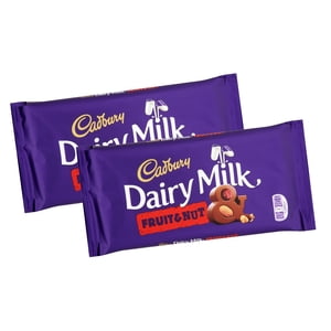 Cadbury UK Dairy Fruits laitiers & Barre d'écrous 180g (2 Boîte)