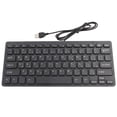 thumbnail image 2 of Mini Keyboard Arabic, Keyboard USB Interface Silent Business Wired Keyboard for Desktop Computer Ultra Thin 78 Keys, 2 of 7
