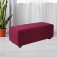 thumbnail image 4 of SNNROO Housse Extensible pour Pouf d'Intérieur, Jacquard, Rectangulaire, Housse de Repose-Pieds, Gris Foncé, Très Grand, 4 of 7