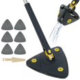 thumbnail image 2 of YOPTOP Wall Cleaner Mop with Long Handle 360° Rotatable Wall Cleaning Tool Self Wringing Triangle Cleaning Mop with 6 Microfiber Mop Pads Scraper Tool for Wall Ceiling Window Home, 2 of 8
