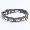 thumbnail image 2 of ROTTERDAM Os Collier pour Chien en Cuir Os à Rangée Simple, 2 of 2