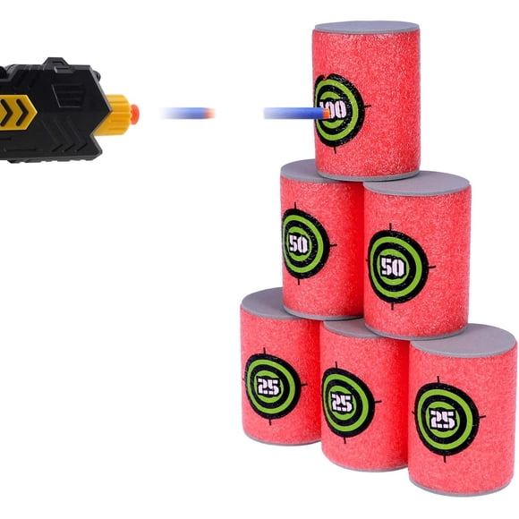 12pcs Soft Foam Target Cans for Nerf Gun Games