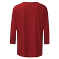 thumbnail image 5 of Hauts pour Femmes à Manches 3/4 Grande Taille Femmes Hauts Grande Taille Hauts pour Femmes Hauts à Manches 3/4 pour Femmes Blouses Décontractées Hauts Fluides pour Femmes(S), 5 of 5