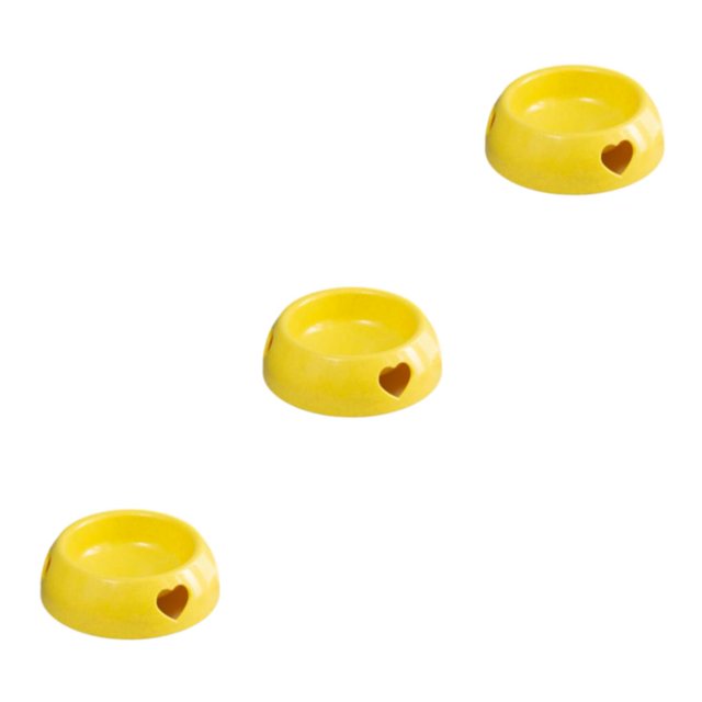 Maytalsory Environmentally Friendly Choice For Pet S Feeding Plastic Dog Bowl And Multiple yellow small size 3Set
