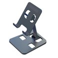 thumbnail image 2 of Cell Phone Stand, Adjustable Angle Folding Cell Phone Stand, Desktop Tablet Stand, Compatible with All Mobile Phones, Tablets for Home Travel Office, 2 of 7