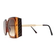 thumbnail image 4 of Womens Oversized Rectangle Butterfly Fashion Designer Sunglasses All Brown, 4 of 4