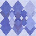 thumbnail image 1 of Ahgly Company Tapis d'Intérieur Lavable à la Machine, Carré, Transitionnel, Bleu Bleu Ange, Tapis de Zone, 7 Pieds Carré, 1 of 7