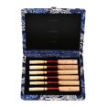 thumbnail image 3 of 6pcs Oboe Reeds Case, Portable Wooden Silk Cloth Cover Reed Case Holder Storage Box for Oboe Equipment, 3 of 7