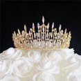 thumbnail image 1 of Tian Sweet 37001-GD 1.1 oz Wedding Tiara Cake Topper - Gold, 1 of 1