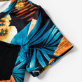 thumbnail image 4 of PatPat Family Matching Floral Panel T-shirt and Floral Ruched Drawstring Side Strap Dress Sets, 4 of 5
