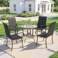 thumbnail image 2 of Outsunny 4 Piece Patio Dining Chairs, PE Rattan Outdoor Chairs, Black, 2 of 9