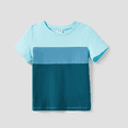 thumbnail image 2 of PatPat Family Matching Colorblock T-Shirt and Floral Button Up Strap Dress Sets, 2 of 5