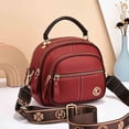 thumbnail image 1 of Adjustable Wide Shoulder Strap Leather Bag Hundred Bag Ladies Shoulder Bag, 1 of 2