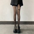 thumbnail image 2 of Gupgi Bas-Collants Papillon en Maille Transparente pour Femmes, Bas Cuisse d'Été, Longues Chaussettes, 2 of 6