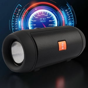 Toytexx Haut-parleur Bluetooth portable avec USB, TF Carte & FM Radio, Haut-parleur sans fil rechargeable avec son stéréo, noir